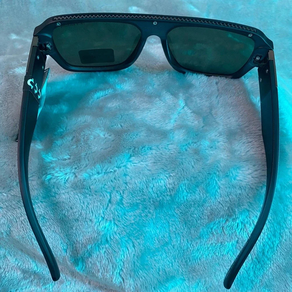 True Religion Sunglasses Mens OS Black TRM1872 Square Aviator UV Protection NWT